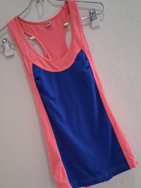 Fila Coral Pink and Royal Blue Racerback Tank
